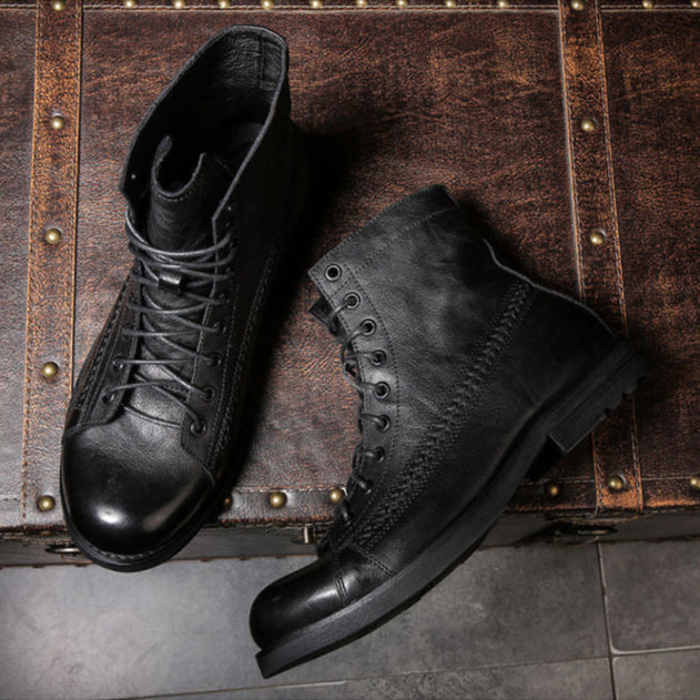 Men's vintage leather boots - Pierre