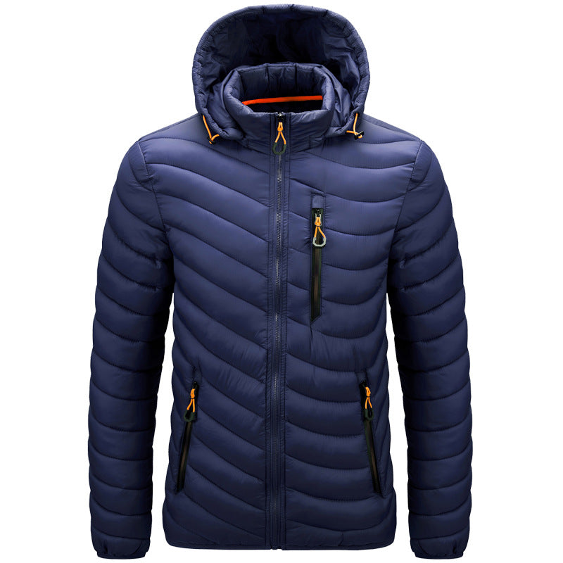 Men's lightweight quilted jacket with hood - Sverre