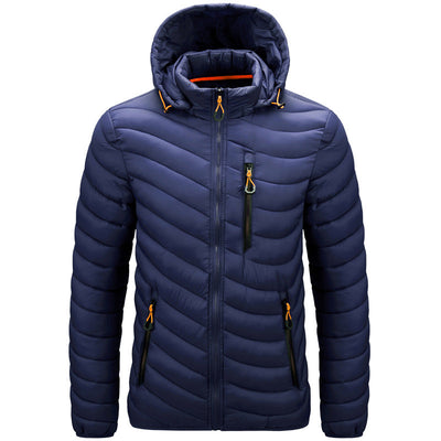 Men's lightweight quilted jacket with hood - Sverre