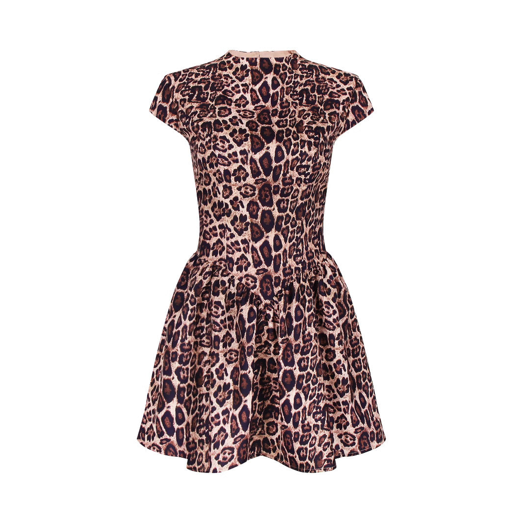 Essie Leopard Print Halter Dress