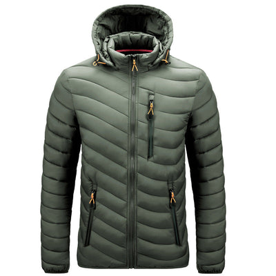 Men's lightweight quilted jacket with hood - Sverre