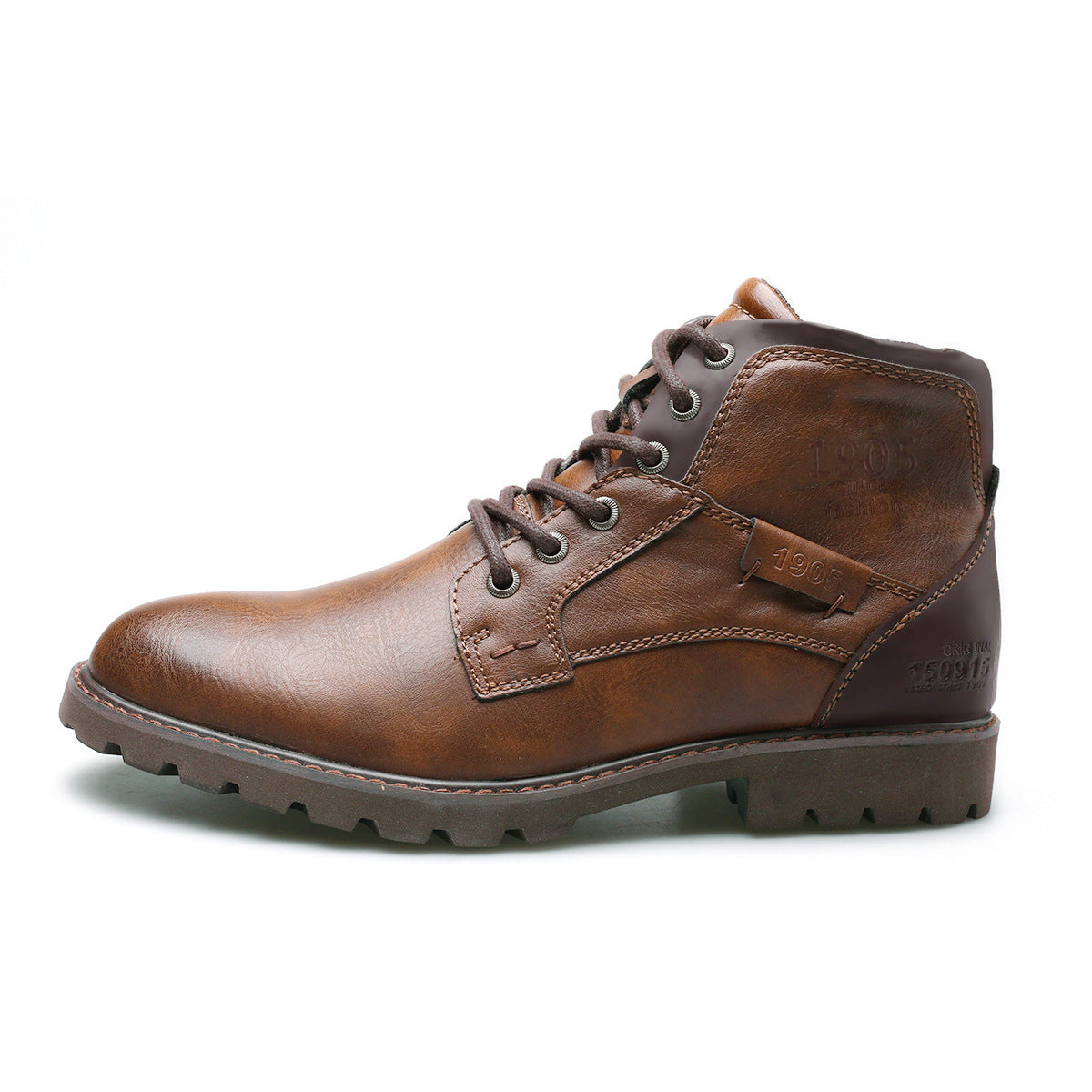 Men's leather boots with non-slip sole - Jason