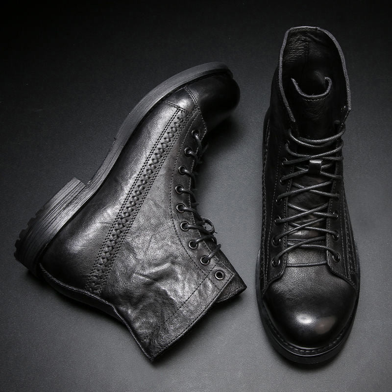 Men's vintage leather boots - Pierre