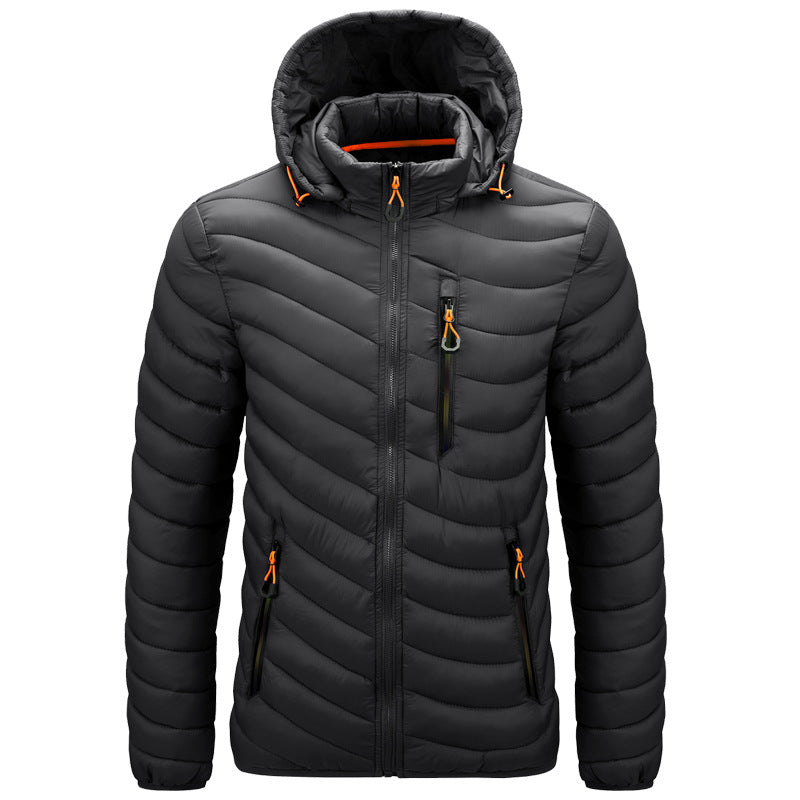 Men's lightweight quilted jacket with hood - Sverre