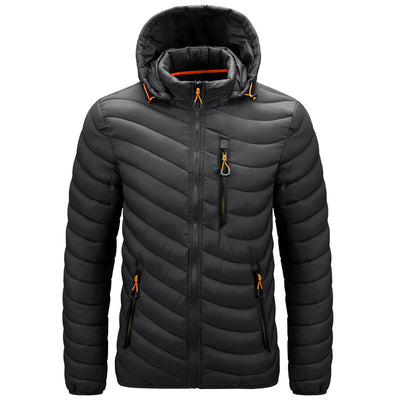 Men's lightweight quilted jacket with hood - Sverre