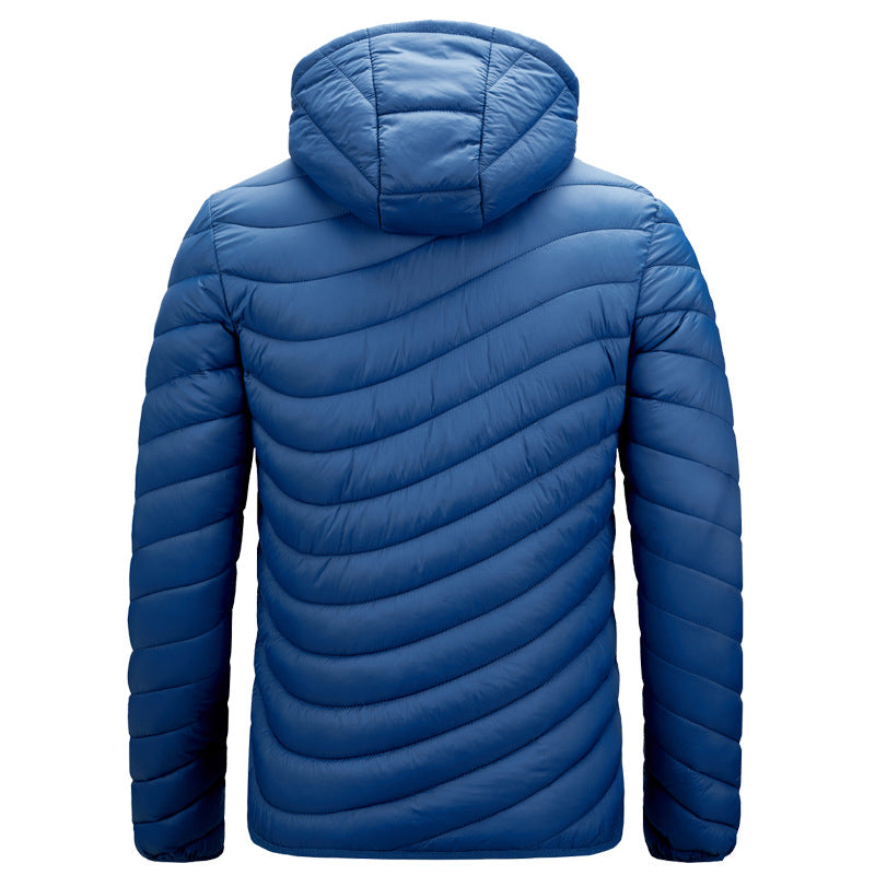 Men's lightweight quilted jacket with hood - Sverre