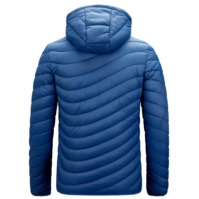 Men's lightweight quilted jacket with hood - Sverre