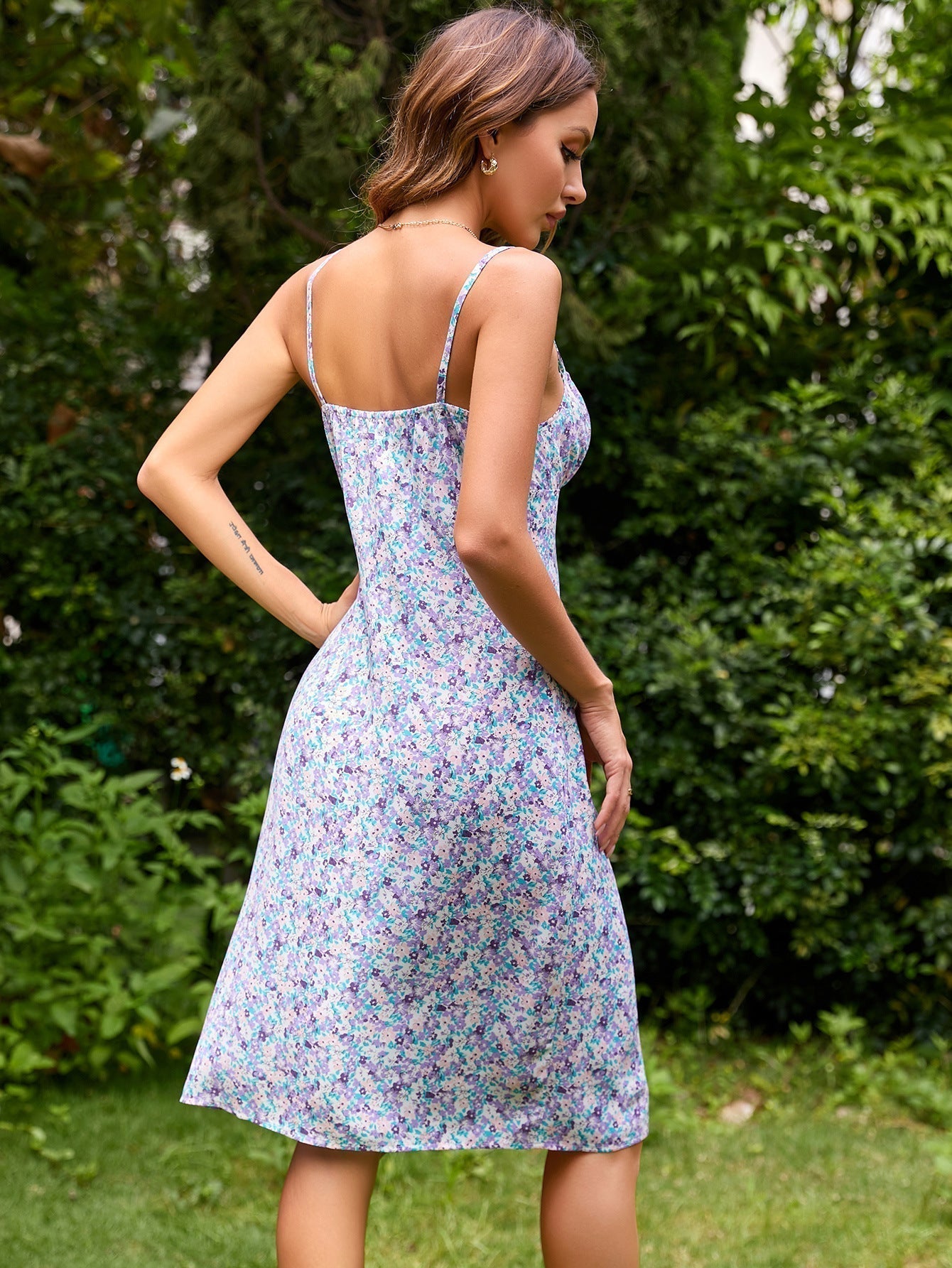 Jolie - Chiffon floral midi dress: elegance for every day