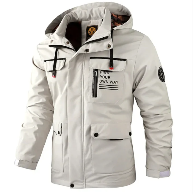 Outdoor Jacket - Men - Multi-Pocket Design - Waterproof Hooded Coat - Marco