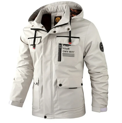 Outdoor Jacket - Men - Multi-Pocket Design - Waterproof Hooded Coat - Marco