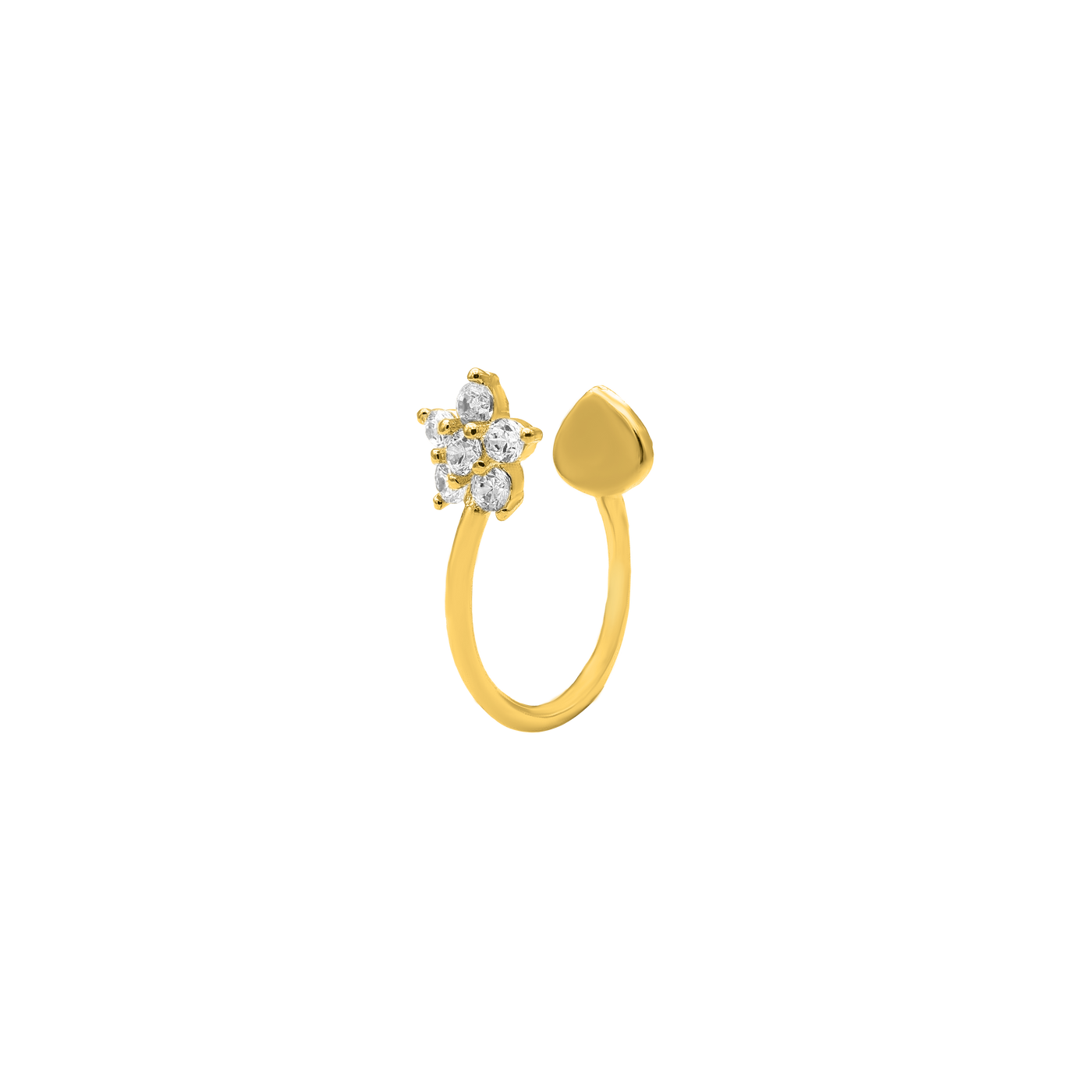 Shiny Blossom Earcuff 14K gold-plated