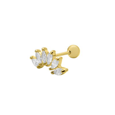 Lotus Flower ear piercing 14K gold-plated
