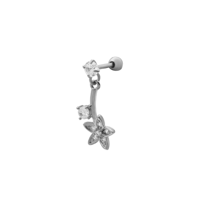 Dangling Stone Star Ear Piercing 14K Gold Plated