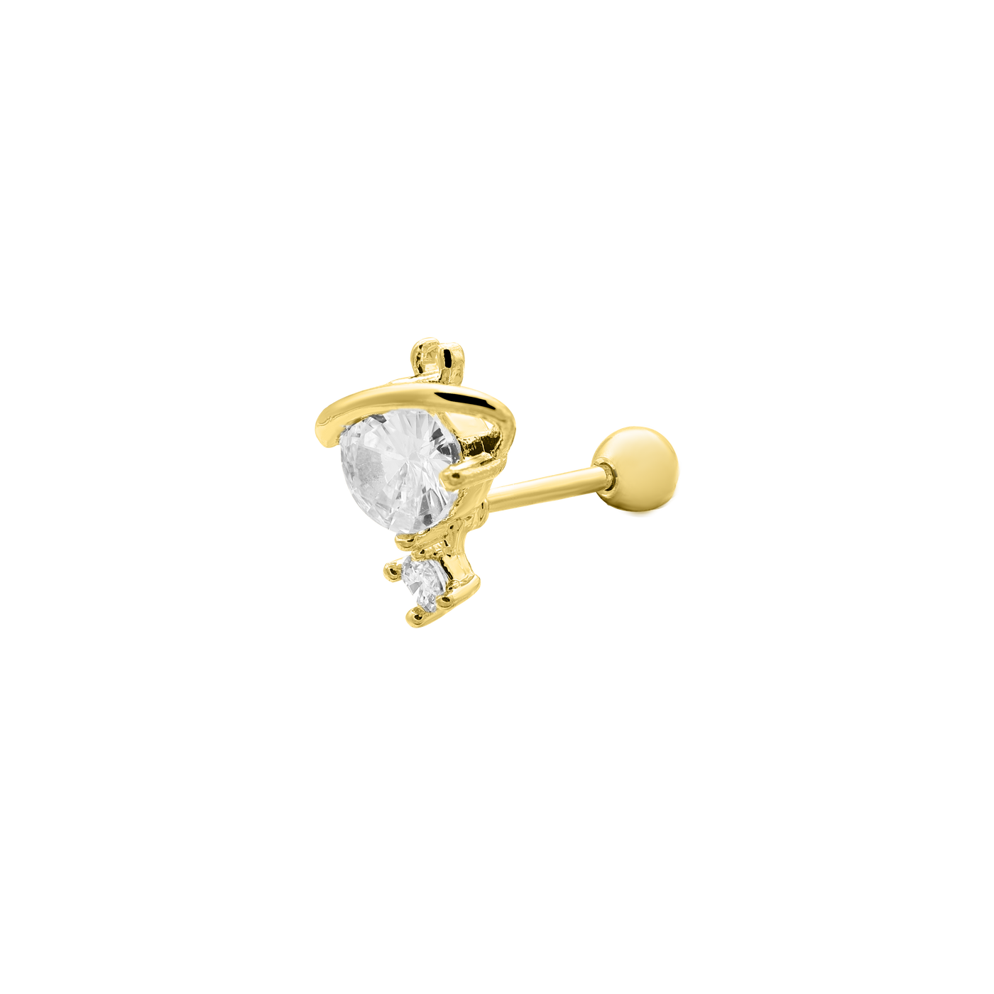 Victorious ear piercing 14K gold-plated