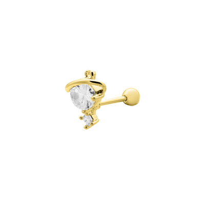Victorious ear piercing 14K gold-plated