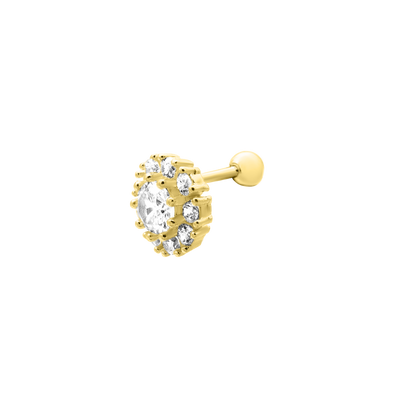Sunflower ear piercing 14K gold-plated