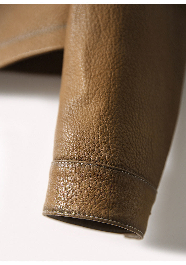 Elegant leather jacket - Silvana