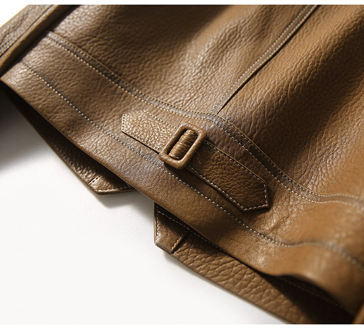 Elegant leather jacket - Silvana