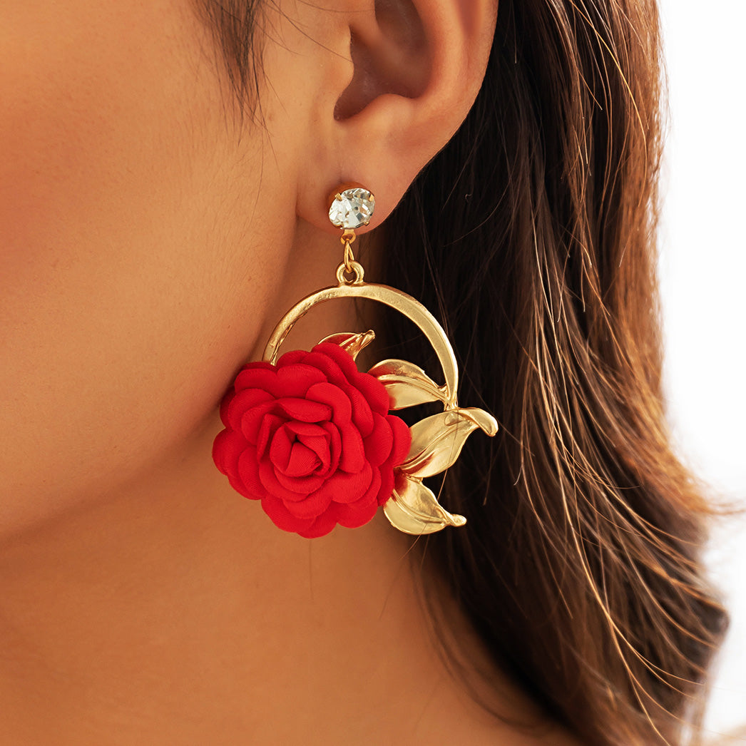 Bellccini RoseGlow rhinestone earrings