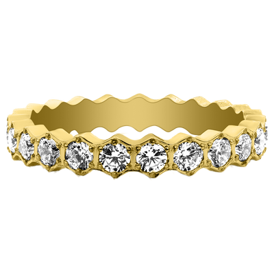 Precious ring 14K gold-plated
