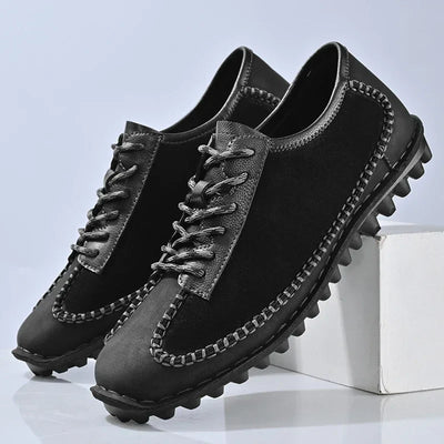 Patched Leather Shoes - Robert