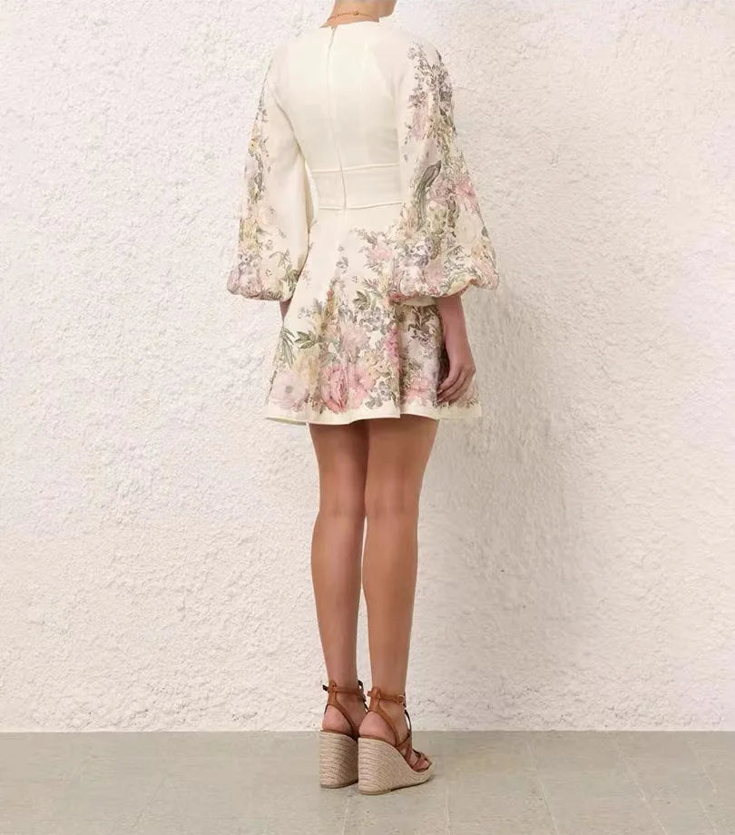 Mahalia - Floral Print Tie-Front Dress