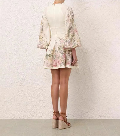 Mahalia - Floral Print Tie-Front Dress