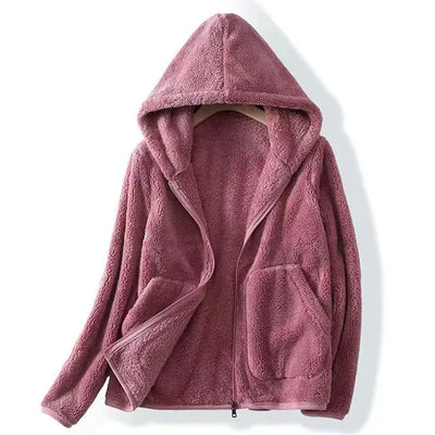 Oversize fleece hooded sweatshirt - Norah