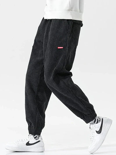 Comfortable, wide corduroy jogging trousers for men