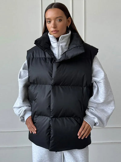Women's Oversized Puffer Jacket and Waistcoat - Elise