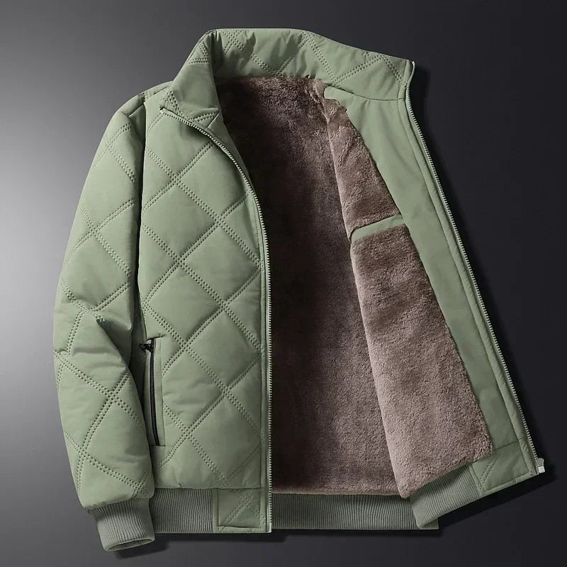 Men's Quilted Fleece-Lined Winter Jacket - Noah