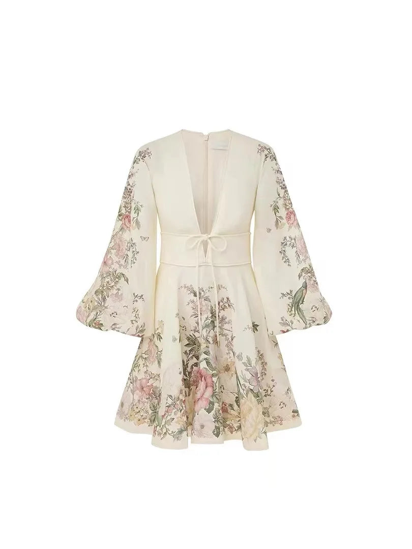 Mahalia - Floral Print Tie-Front Dress