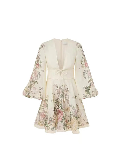 Mahalia - Floral Print Tie-Front Dress