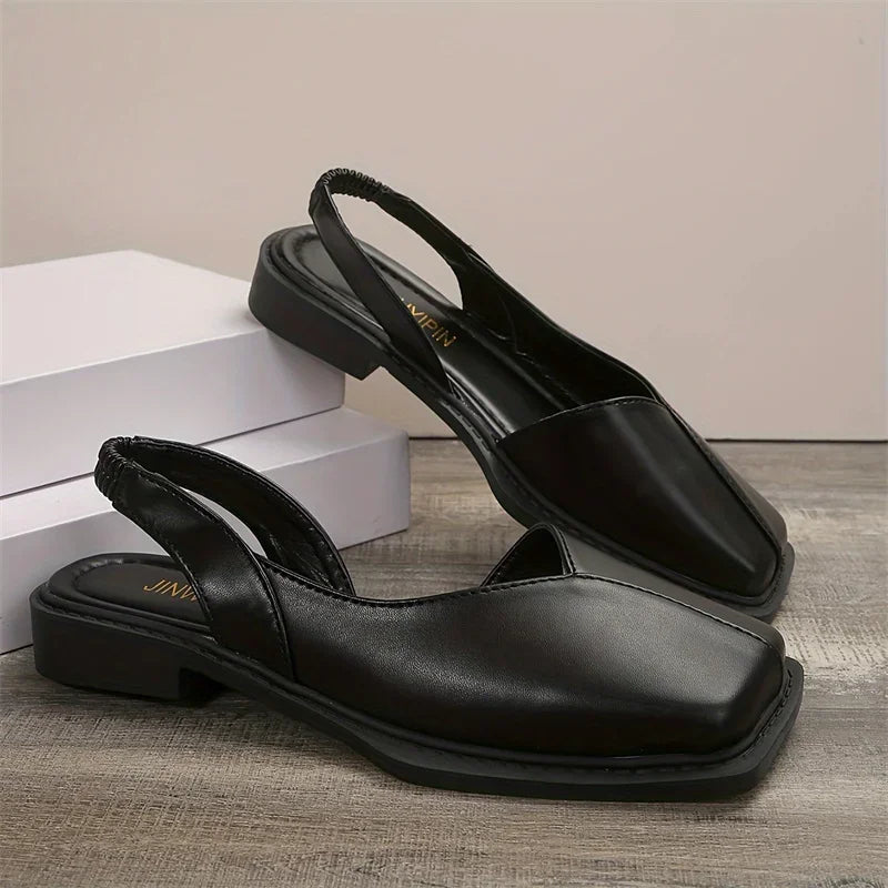 Square-Toe Slingback Flat -  Carmen