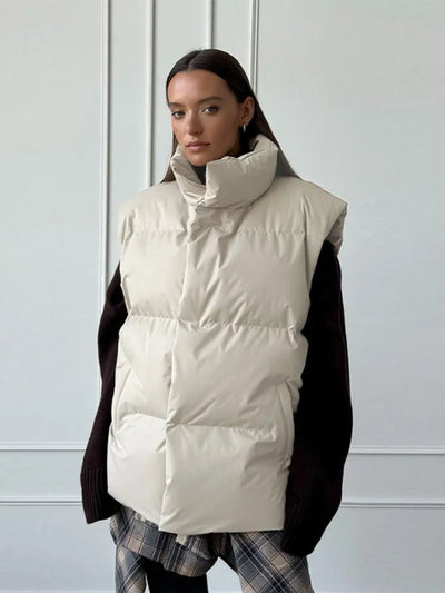 Women's Oversized Puffer Jacket and Waistcoat - Elise