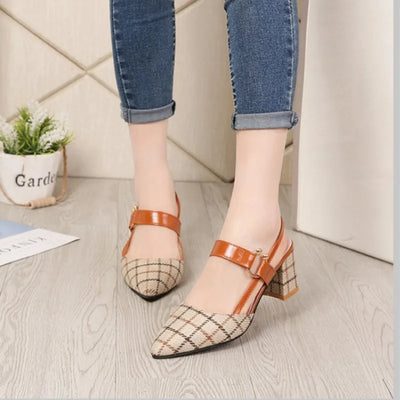 Mid Heel Slingback Shoe -  Regina