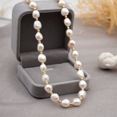 Calienne freshwater pearl necklace with charm
