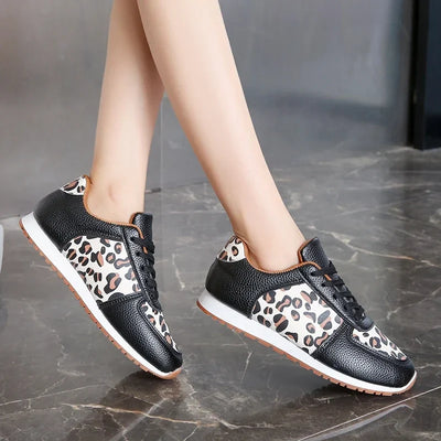Leopard Panel Sneaker - Lana