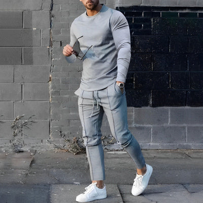 Set - Men - Long Sleeve T-Shirt and Cropped Joggers - Elian