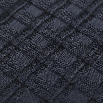 Hooded Sweater - Men - Plaid Knit Design - Ribbed Cuffs - Dario