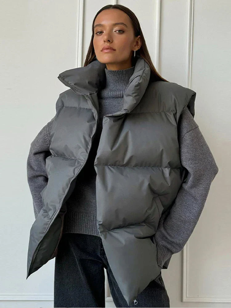 Women's Oversized Puffer Jacket and Waistcoat - Elise