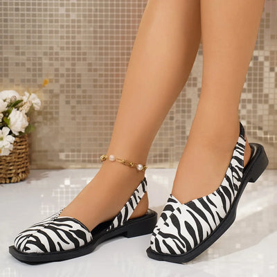 Square-Toe Slingback Flat -  Carmen