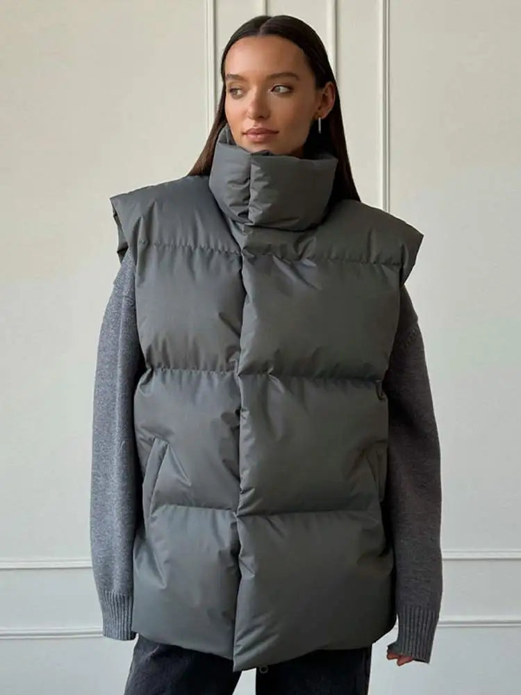 Women's Oversized Puffer Jacket and Waistcoat - Elise