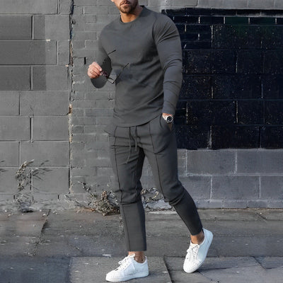 Set - Men - Long Sleeve T-Shirt and Cropped Joggers - Elian