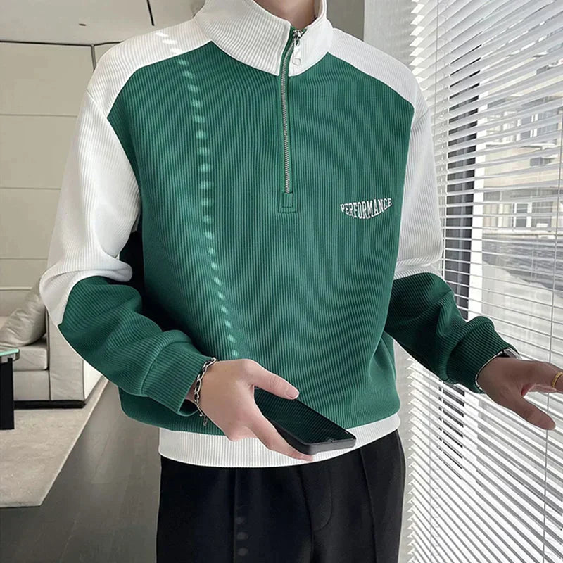 Anthony - Winter sweatshirt with stand-up collar
