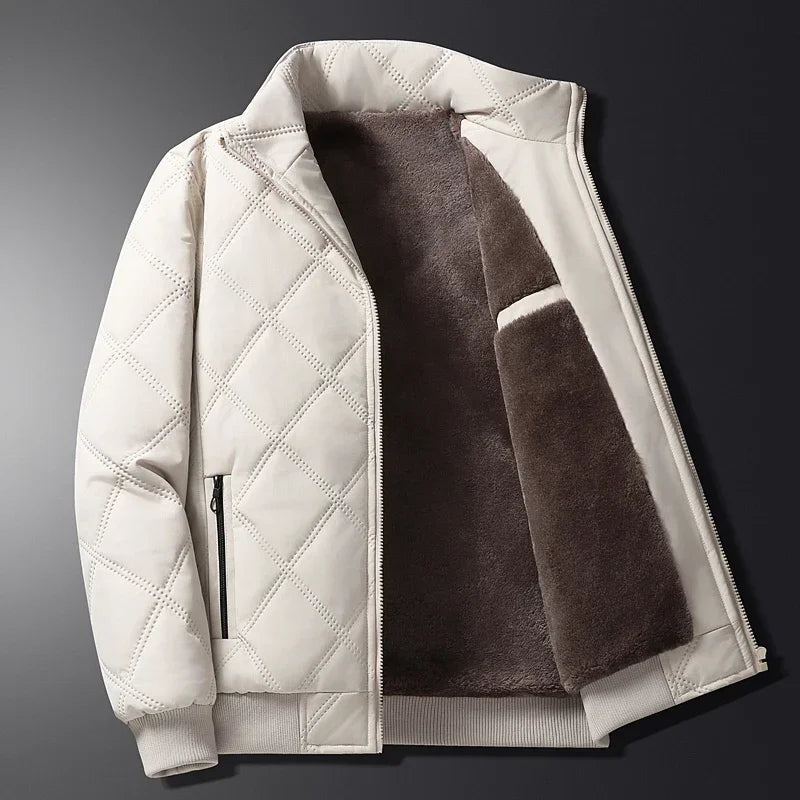 Men's Quilted Fleece-Lined Winter Jacket - Noah