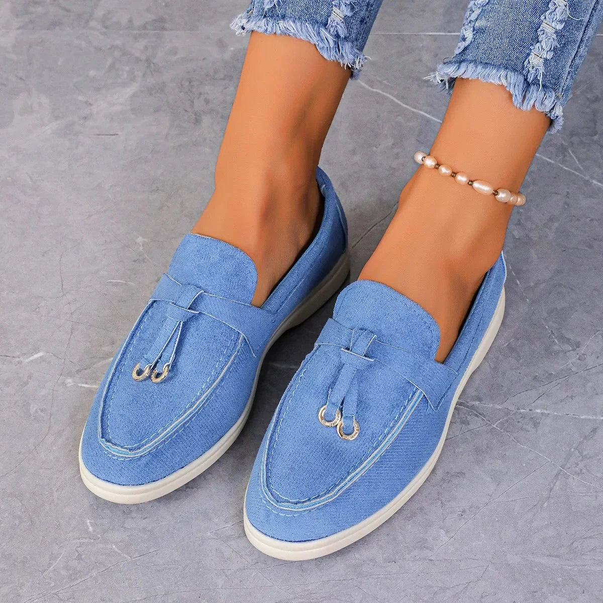 Suede Tassel Loafer - Wendy