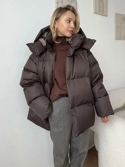 Women's Oversized Puffer Jacket and Waistcoat - Elise
