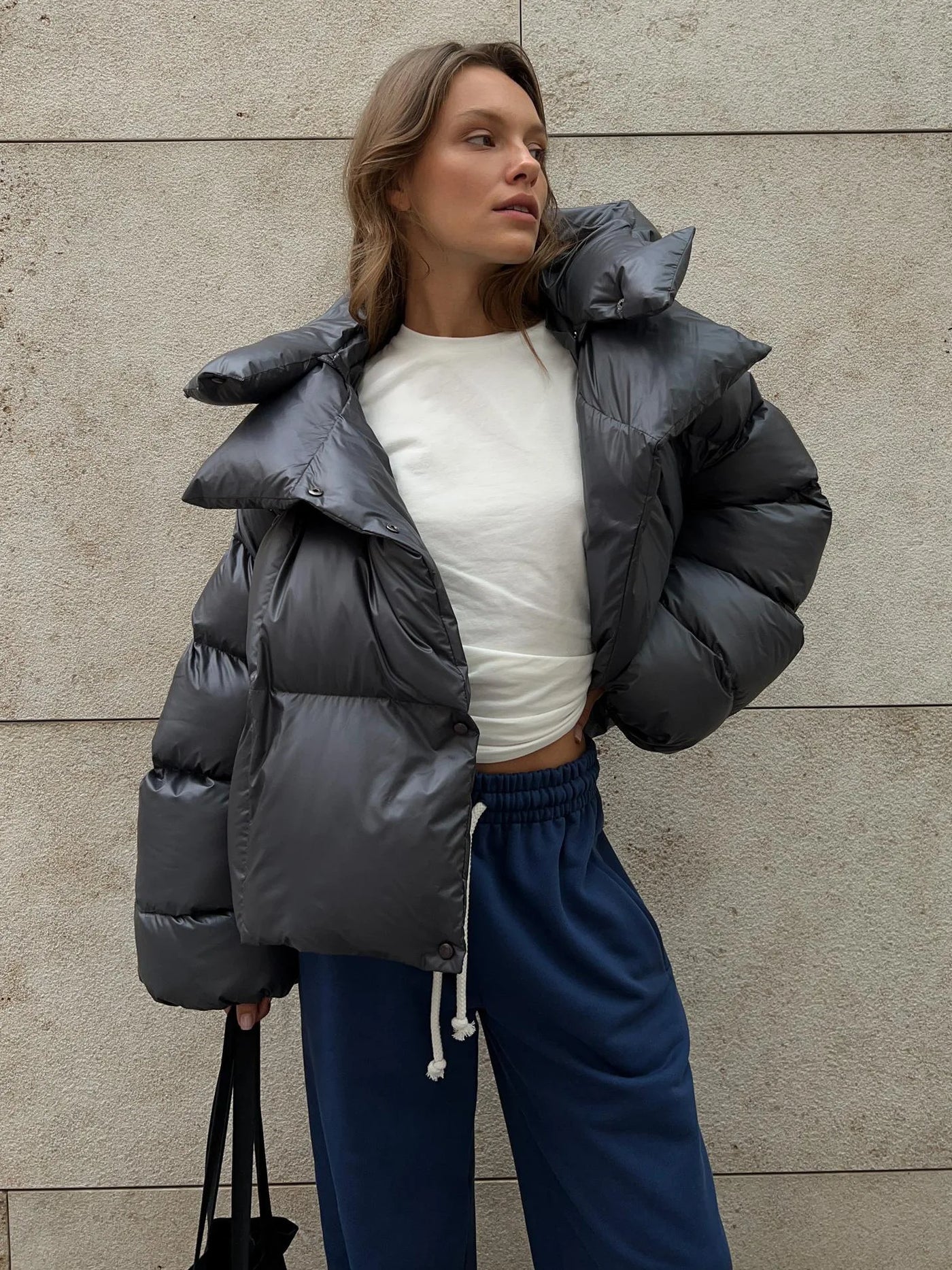 Women's Cropped Puffer Jacket - Elodie