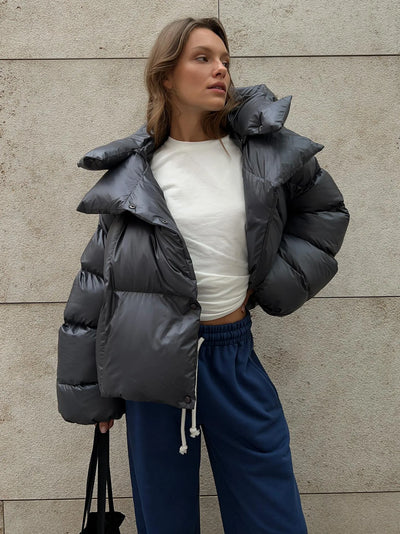 Women's Cropped Puffer Jacket - Elodie
